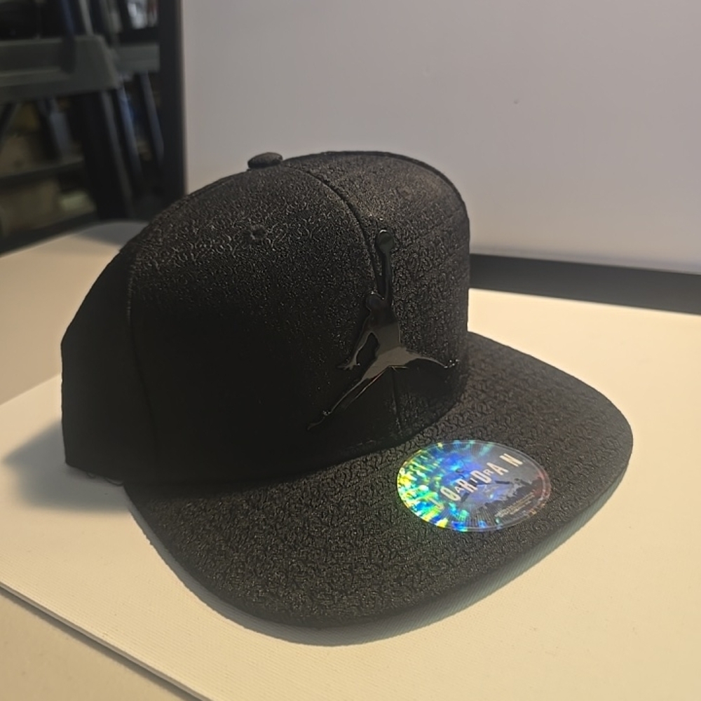Jordan Black Textured Snapback Hat